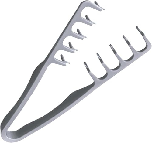 Texture Comb, Wide Tooth Combs, Styling Comb with Texture, Curly Hair, Charming Volume Hair Styling Tool, Seam Cover Pony Combs, Lightweight Care Accessories, Ideal for Curly Hair (grey)