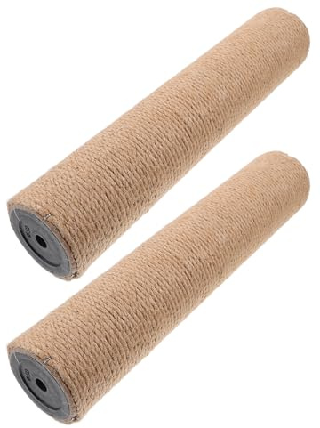 TOGEVAL 2 Stück Ersatz Kratzbaumstangen Sisal 30cm Robust Selbstgemacht Katzenkratzbaum Ersatzpfosten für Innen Katzen Zubehör
