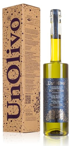 UnOlivo Aceite de Oliva Virgen Extra Nueva Cosecha Ecológico Premium 500 ml | Cosecha Temprana | Variedad Picual