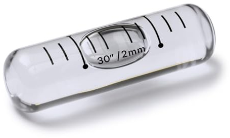 Replacement Level Glass Vial, Spirit Bubble Level, No Nib, 34mm x 10mm | An easy-to-read replacement bubble vial for fitting into levels, tools and machinery