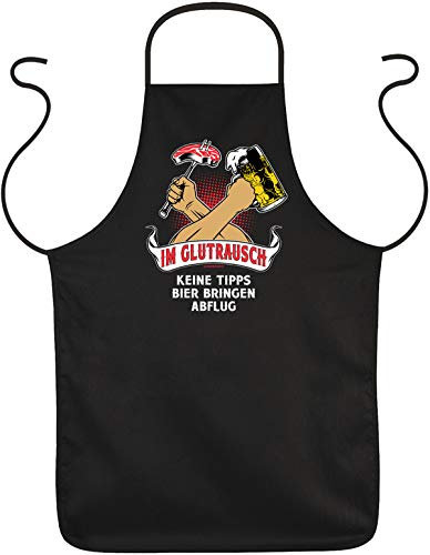 trag-das perfektes Vatertagsgeschenk Grillschürze - Glutrausch - Papa Geschenk Geburtstag Vatertag Vater Dad Grill