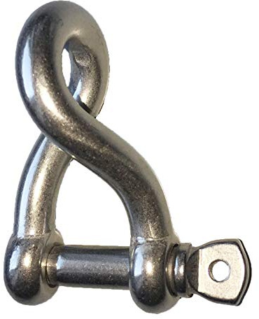 Sunload Schäkel gedrehte Form Edelstahl AISI 316 V4A 5 Stück (8 mm)