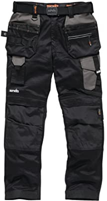 Scruffs Hombre Pro Flex Holster Pantalones de Trabajo Not Applicable, Negro (Black 001), (Talla del Fabricante: 36)