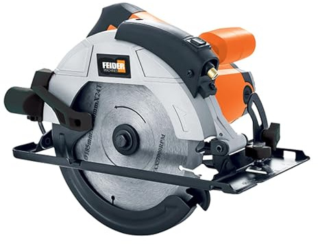 FEIDER - Scie Circulaire Filaire Électrique 1400W, 185 mm, 62 mm - Guide Laser - Lame TCT 24 Dents - Puissance 7000 tours/min - Poignée Antidérapante - Coupes Faciles et Rapides - FSC1485