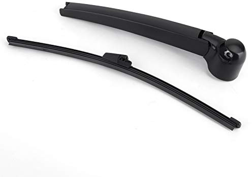 Topteng Auto-hinterer Scheibenwischer Scheibenwischerarm Klinge, passend für VW Polo 9N BJ 2001-2009 Schwarz