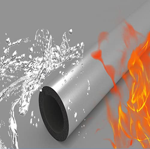 Meanmeng Rohrisolierung, Schaumisolierungsrohr, Selbstklebend Isolierrohr Mit Aluminiumfolie, Embossed Aluminum foil, Sonnenschutz WäRmedäMmung, Dickes 10-50mm, Länge 90/95/100mm