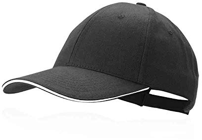 BLUECHOLON Gorra Béisbol Padel Golf. Gorra 6 Paneles 100% algodón Peinado. Cierre Ajustable. Gorra Hombre. Gorras Mujer. Gorra Unisex (Negro)