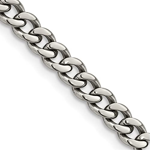 JewelryWeb Panzerkette aus Titan, poliert, 5,5 mm, für Damen und Herren, 61 centimeters, Metall Titan, Kein Edelstein