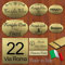 Targa per porta ingresso personalizzabile con nome o indirizzo targhetta fuoriporta di varie forme e misure in laminato plastico personalizzata a laser Oro Spazzolato