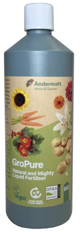 GroPure 1L - All-Purpose Organic Fertiliser | Organic Plant Food | Suitable for All Plants, Fruit and Veg | Andermatt Home & Garden