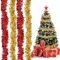 Coicok 4 Pièces Guirlande de Noël pour Sapin, Décoration Intérieure et Extérieure de Fête
