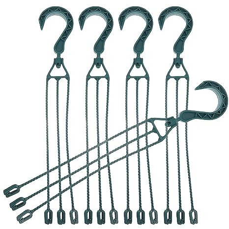 Lot de 5 chaînes de suspension en plastique pour pot de fleurs (vert)