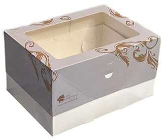 Flexibox Tortenbox | Tortenkarton verstellbare Kuchenbox | Torten Transportbox Zwei Größe 10 stück (23x32x12cm)