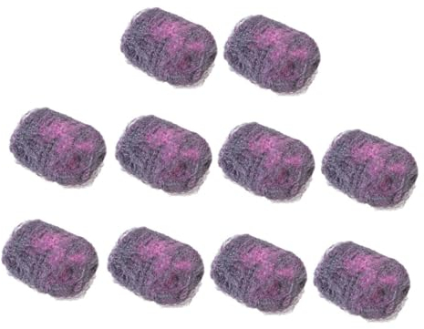 GOOHOCHY 10 Pack Stainless Steel Sponges and Steel Wool Scrubbing Pads Heavy Duty Utensil Cleaning Scrubber Set for Kitchen and Bathroom Cleaning
