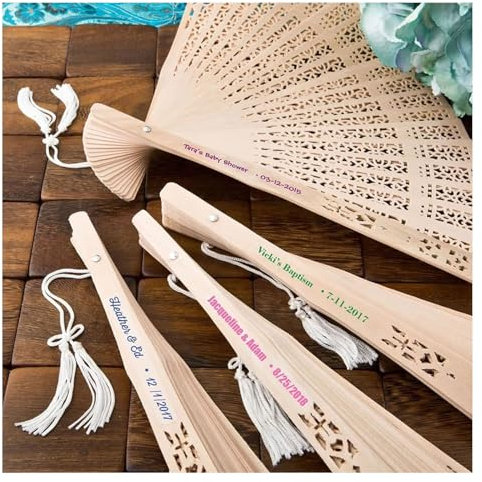 Personalisierte Hochzeitsfächer, Name, Datum, Hochzeitsgeschenke, Für Die Gäste Benutzerdefinierte Hand Fan, Bridal Shower Favors, Sommerhochzeit, Rustikale Geschenke (50pcs)
