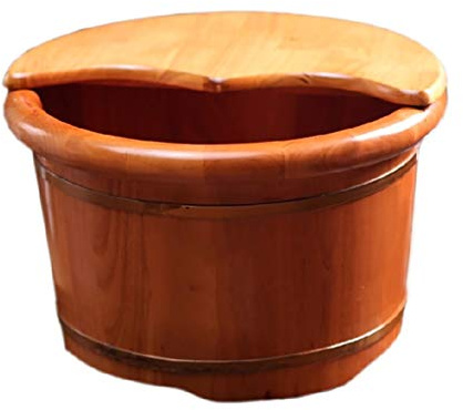 Holz-Fußbecken, Spa-Eimer für Fußbad, Sauna-Zubehör, Sauna-Eimer, Wassereimer, handgefertigte Holz-Fußbadewannen, Fuß-Entspannungsfass als Geschenk