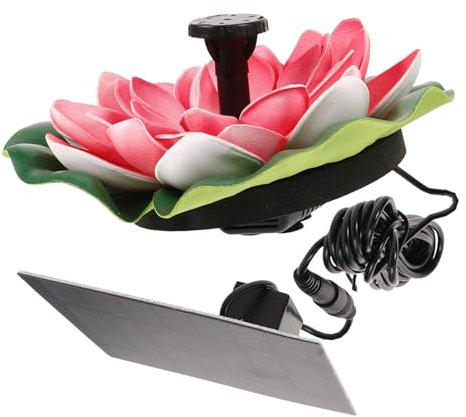 Happyyami Solar-springbrunnen Lotus-Design Schwimmende Solarpumpe Leicht Einfache Installation Für Gartenteiche Und Pool Dekoration