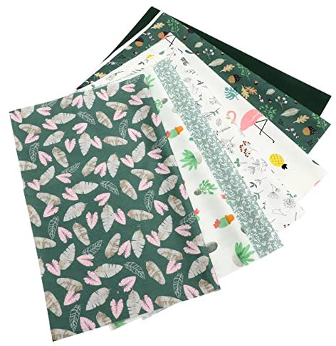 Lurrose 7blätter Blumenstoff Mit Fat-Quarters Für Quilten Nähen Heimdekorationen Und Geschenkverpackungen Gelber Stoff Zum Basteln Und Kreativ
