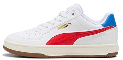 PUMA Unisex barngrottan 2.0 retro Jr sneaker, Puma White for All Time Red Gum, 38.5 EU