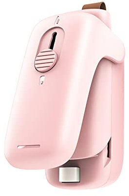 lvifloae Mini Bag Sealer and Cutter Mini Portable Sealer Food Bag Sealer With Auto Rebound Knife Hand Press Sliding Lid for Plastic Bags Snacks Food Storage (lvifloael6X3EYD-P)