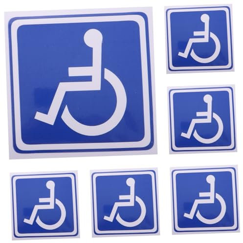 Mobestech 6blätter Selbstklebendes Behindertensymbol Für Autos Robustes Parkplatzschild Mit -design Für Klaren Zugang Einfache Anbringung Für Fahrzeugfenster