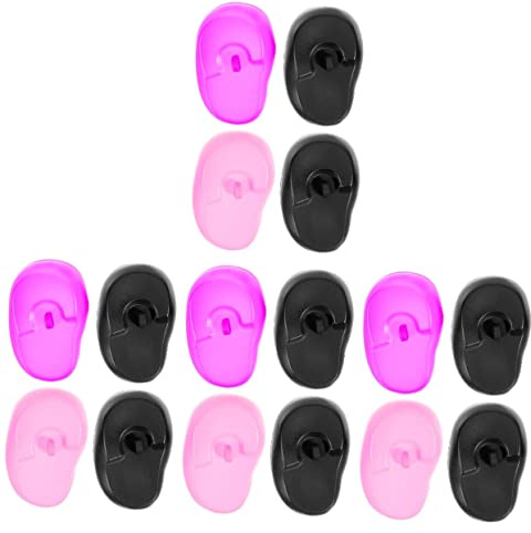 Ipetboom 16piezas Cubre Orejas Para Teñir El Cabello Protección Para Oídos Salones y Ducha Accesorios Reutilizables Para Hombres y Mujeres