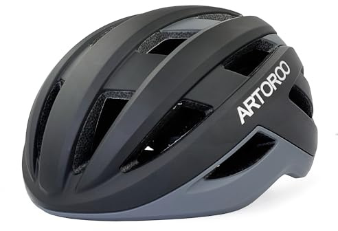 ARTOROO Bike Helmet for Adults, Large L Size Adjustable Womens Road Bicycle Helmets in Mountain, for Men Adult and Women (Black)