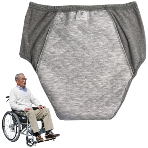 Ropa interior para incontinencia para hombres y mujeres pañales impermeables y absorbentes para adultos ropa interior transpirable de algodón para enuresis lavable reutilizable, talla XL