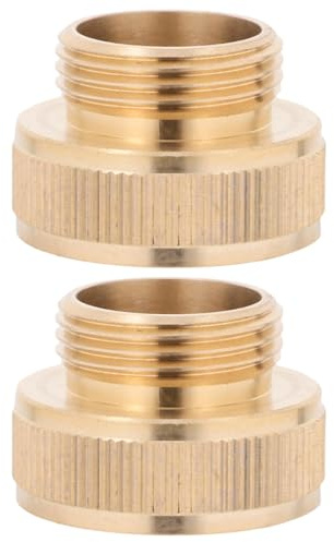 Yardenfun Adaptador De Manguera De Jardín De Latón De 2 Piezas Conector Hembra De 1 Pulgada A Macho G3/4 Conector De Tubería A Prueba De Fugas para Jardín Patio Y Jardín