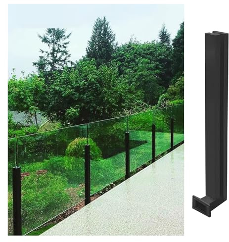 Poteau de balustrade en verre pour intérieur et extérieur, colonne de support latérale pour une installation sécurisée de garde-corps de balcon