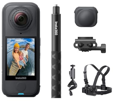 Insta360 X4 Air Rennrad-Bundle (Modular) – 165 g leichte 8K 360°-Kamera, Unsichtbarer Selfie-Stick, Wechsel-Linsen, Erst aufnehmen & dann ausrichten, integr. Windschutz, Stabilisierung, KI-Bearbeitung