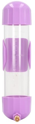 Alimentador de Agua para Jaula de pájaros, dispensador automático de Agua a Prueba de Fugas para Loros pequeños, medianos y Grandes, Chinchillas (Púrpura)