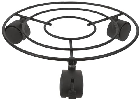 Sewroro Supporto per Piante con Rotelle in Ferro 25 CM Portavasi da Esterno e Interno Mobile con Base Resistente Carrello Portafiori Versatile per Giardino e Soggiorno