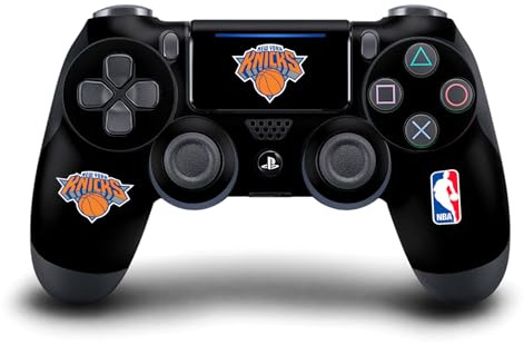 Head Case Designs Officially Licensed NBA Black Design New York Knicks Logo Vinyl Sticker Gaming Skin Decal Cover Compatible With Sony PlayStation 4 PS4 DualShock 4 Controller