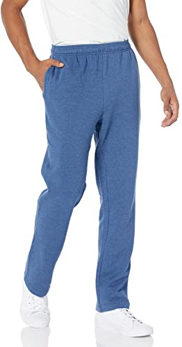 Amazon Essentials Men's Fleece Sweatpant Pants, Blue (blue heather), Medium