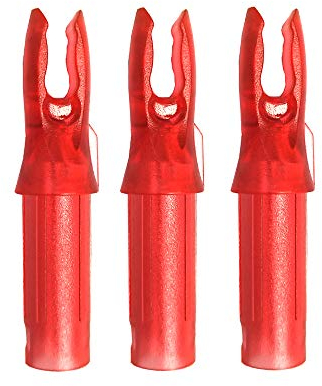 ZSHJG Bogenschießen Kunststoff Pfeilnocken Einfügen Nock Pin Für Innendurchmesser 6,2mm Pfeil Welle 50 Stücke (Rot)