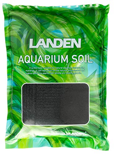LANDEN Aqua Soil Substrate 5L(10lbs) for Natural Planted Aquarium, Plant or Shrimp Stratum, Clay Gravel and Stable Porous Substrate for Freshwater Aquarium, Black Color