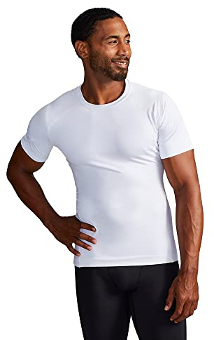 Tommie Copper Men's Lower Back Support Shirt, White, L