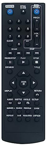 VINABTY COV33662806 Remplacement de la télécommande Compatible avec LG DVD Player DP132 DP132H DZ9500 DVX9500 DGK777 DGK778 DP540H DP542H