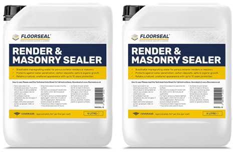 Floorseal Premium Surface Sealers & Cleaners Render & Masonry Sealer - Breathable - Natural matt finish. (10 Litre)