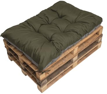 Coussins pour palettes, Coussins pour chaises, Coussins pour bancs, grand coussin de sol, coussin de sol pour enfants (120 x 80 cm, Vert)