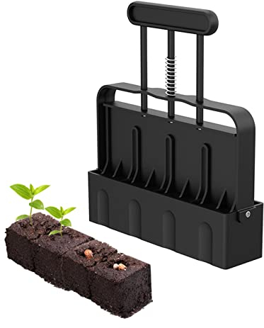 Manueller Bodenblocker, Erdballenpresse Garten Bodenblockierwerkzeug Soil Block Maker Clod Ballenpresse Für 4er Soil Block Bodenblockierer Für Sämlinge, Stecklinge, Gewächshäuser Pflanze Anzucht