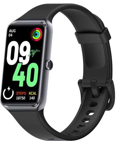 HOUAN Fitness Tracker 1.47’’ Full Touchscreen Activity Tracker with Heart Rate Blood Oxygen Blood Pressure Sleep Monitor Step Calorie Counter Pedometer Smartwatches for Android and iOS Women Men