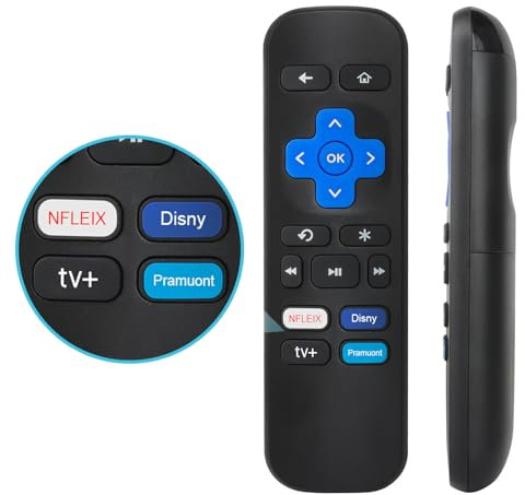 Universal Remote for Roku Box Remote Control Replacement, Fit for Roku 1/2/3/4 (LT/HD/XD/XS), Express, Premiere, with 4 Shortcut Keys, (NOT for Roku TV/Stick) - No Setup Required
