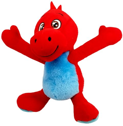 Bauer Stretch Buddies Magisches Kuscheltier Dino, 25 cm, lustiges Stofftier mit Langen Armen & Beinen zum Strecken, extrem Flauschiges Plüschtier, Kinder ab 0 Jahren (12275)