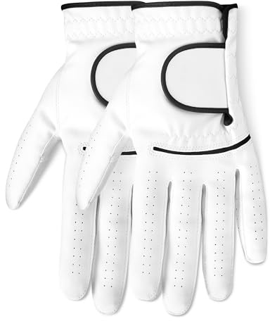 Amazon Basics Golf Gloves for Men, Right Hand and Left Hand Options, Medium and Large