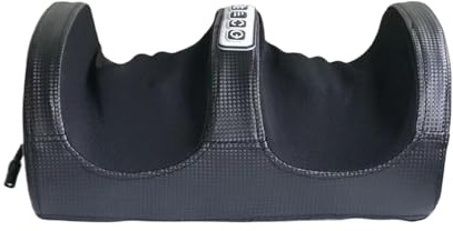 Massaggiatore per piedi con riscaldamento, massaggiatore elettrico per piedi e gambe con rulli shiatsu con telecomando e timer per rilassamento e sollievo dal dolore (rosso/oro/nero) (nero)