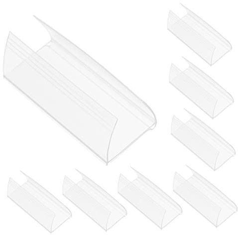 SOPOTUTU Lot de 30pcs Support Porte-étiquette Bois pour Affichage Prix en Pvc Non Adhésif, Résistance Renforcée, pour Indexation Étagères Bureau ou Bibliothèque