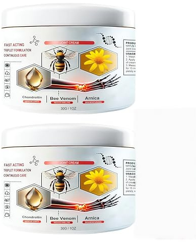 2 Stück Bienengift Cream, Bee Venom und Arnika, Bienengift Gelenk Creme, krampfadern Cream Linderung von Gelenkschmerzen, Bee Venom Pain Creme, Sofortige Ultra Starke bienengiftsalbe
