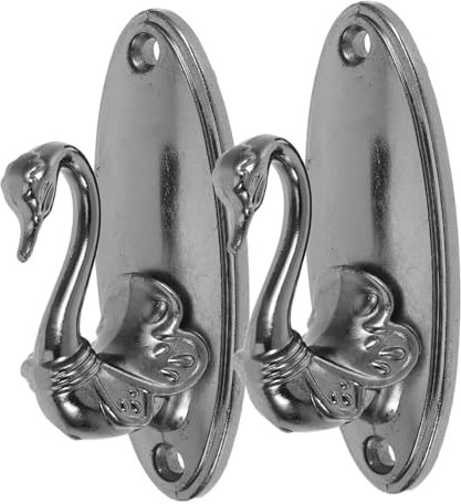 Garneck 2 Piezas Soportes Decorativos de Pared para Draperías y Ropa Ganchos de Metal Resistentes para Decoración